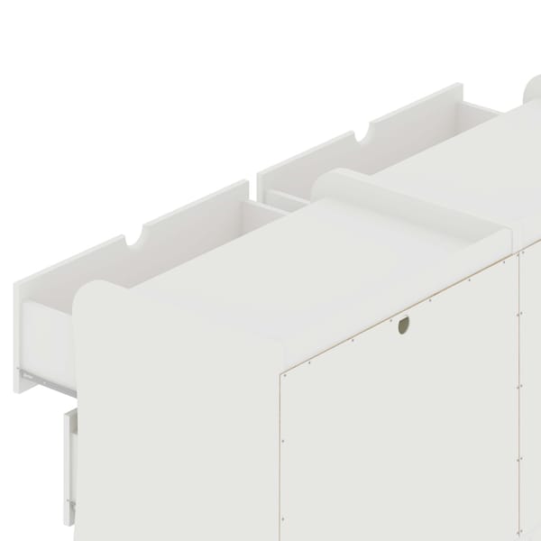 Manhattan Comfort Coney Dresser  Set of 2 in White - 2-182GMC1