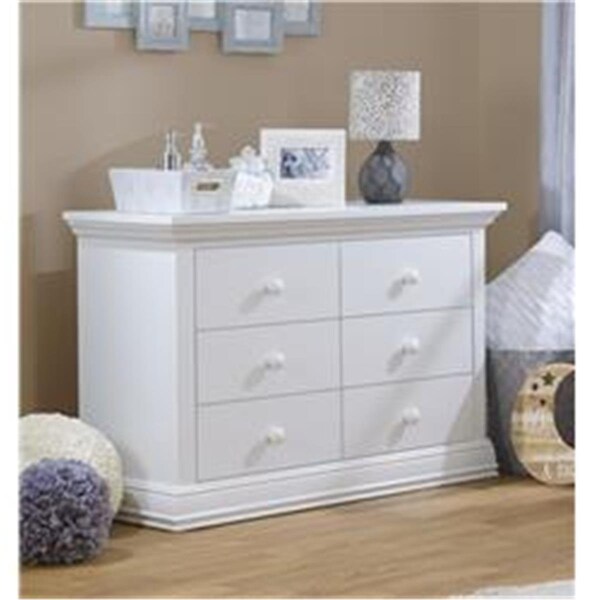 Sorelle Furniture Paxton Double Dresser, White - 7360-W