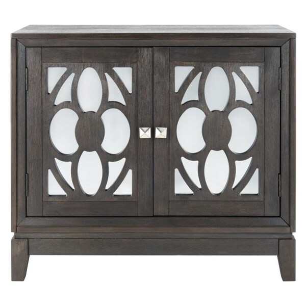 Safavieh Shannon 2 Door Chest - Gry Wash Walnut & Mirror - CHS9203B