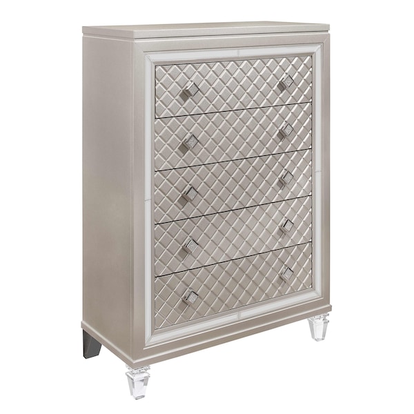 Global Furniture Usa Traditional Glam W/ ACRYLIC LEGS Paris Champagne Chest - 1380