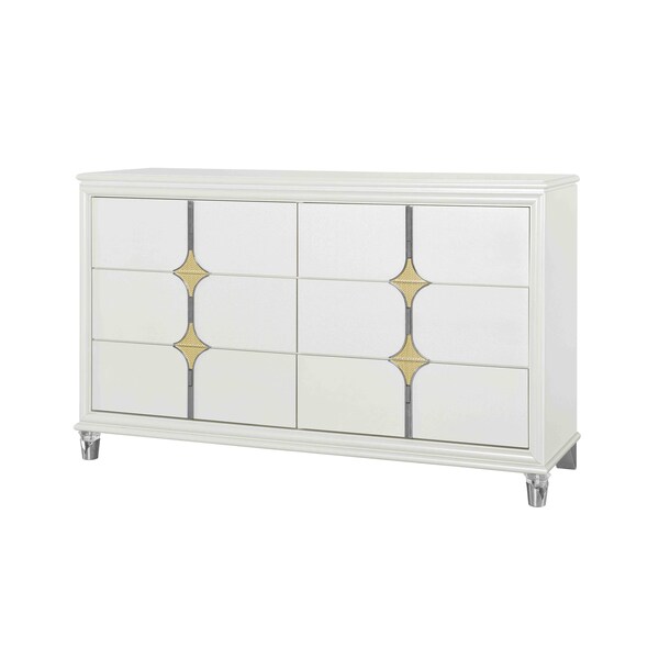 Global Furniture Usa Contemporary Orion Gold Dresser - 6684