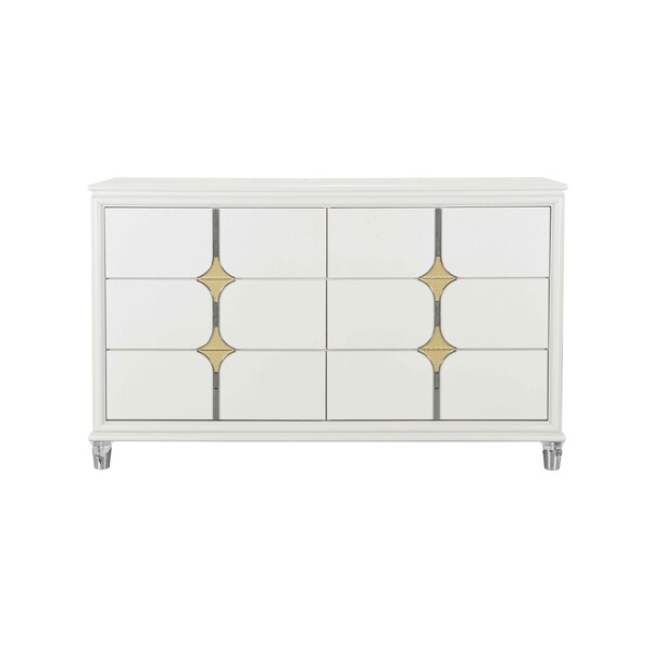 Global Furniture Usa Contemporary Orion Gold Dresser - 6684