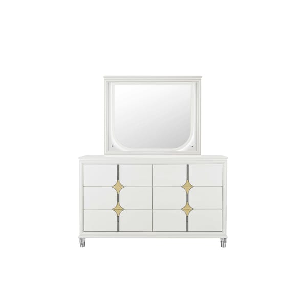 Global Furniture Usa Contemporary Orion Gold Dresser - 6684