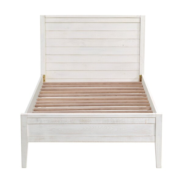 Alaterre Furniture Windsor 3-Piece Set with Panel Twin Bed and 2 Nightstands, White - ANWI1131R4
