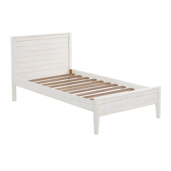 Alaterre Furniture Windsor 3-Piece Set with Panel Twin Bed and 2 Nightstands, White - ANWI1131R4