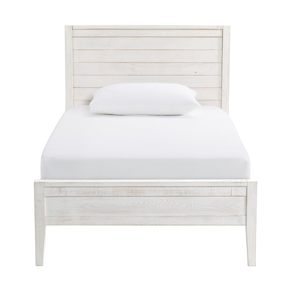 Alaterre Furniture Windsor 3-Piece Set with Panel Twin Bed and 2 Nightstands, White - ANWI1131R4
