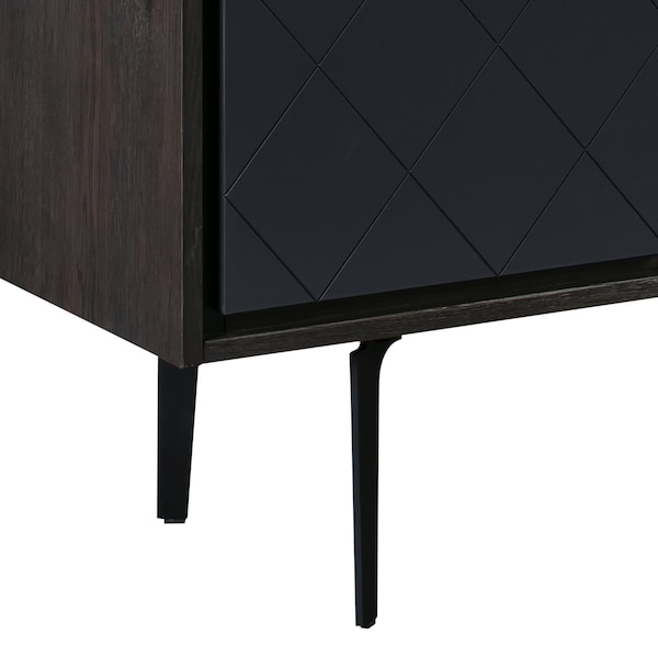 Armen Living Cross Solid Oak and Metal 3 Drawer Dresser - LCCRDROA