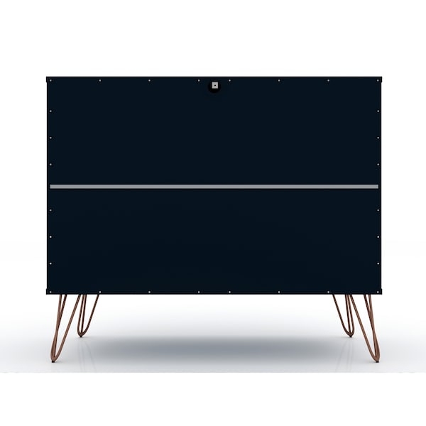 Manhattan Comfort Rockefeller Dresser in Tatiana Midnight Blue (Set of 2) - 2-103GMC4