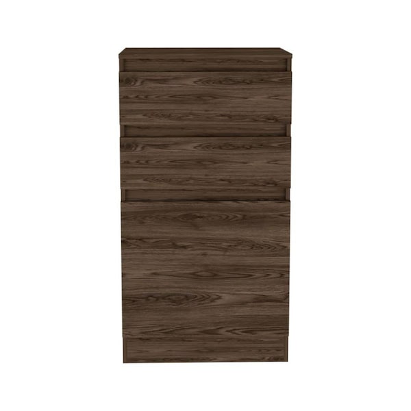 Gfancy Fixtures 23 in. Manufactured Wood Two Drawer Standard Chest; Dark Walnut - GF3099981