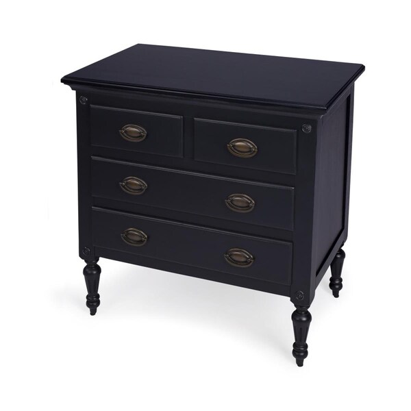 Gfancy Fixtures 30.75 x 31.5 x 19 in. Easterbrook Black 4 Drawer Chest - GF3096865