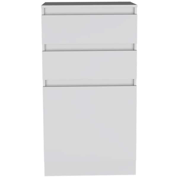 Homeroots 23 in. Manufactured Wood Two Drawer Vanity Chest, White - 478397