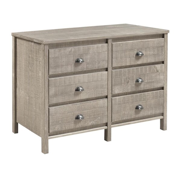 Daphnes Dinnette Baja Six Drawer Dresser - Rustic Grey - DA2540949