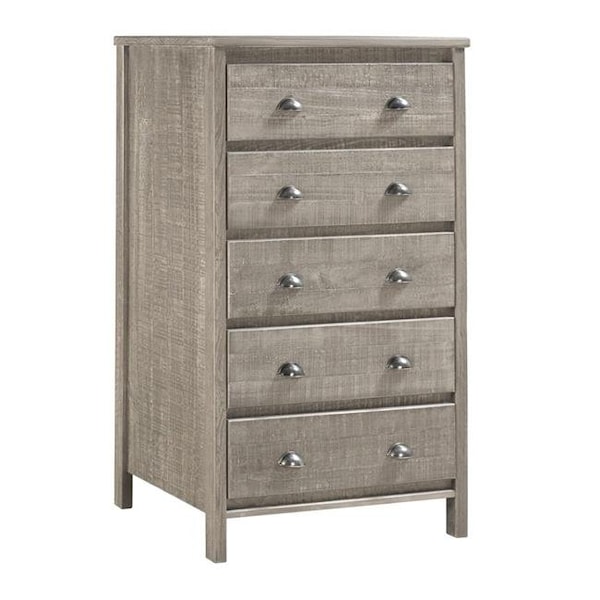 Ecoflex Furniture EcoFlex Furniture BJ307 Baja Five Drawer Chest - Rustic Grey - BJ307