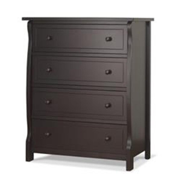 Sorelle Furniture Princeton Elite 4 Drawer Dresser, Espresso - 1110-E