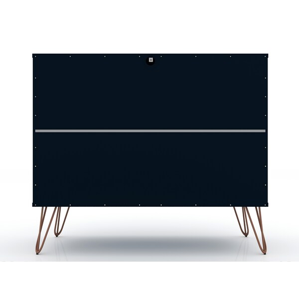 Manhattan Comfort Dresser, 3- Drawers, Tatiana Midnight Blue - 103GMC
