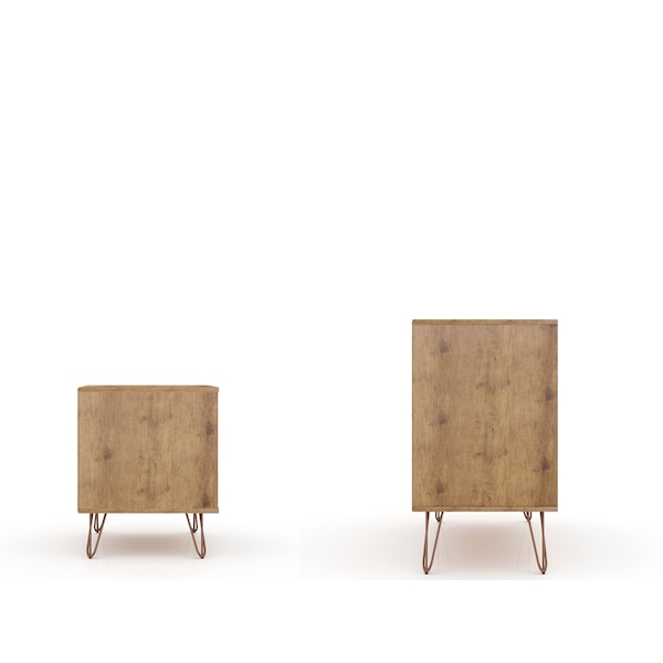 Manhattan Comfort Dresser/Nightstand, Drawers, Set of 2, Natu - 104GMC