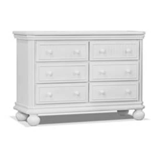 Sorelle Furniture Finley RTA 6 Drawer Double Dresser, White - 4515-W
