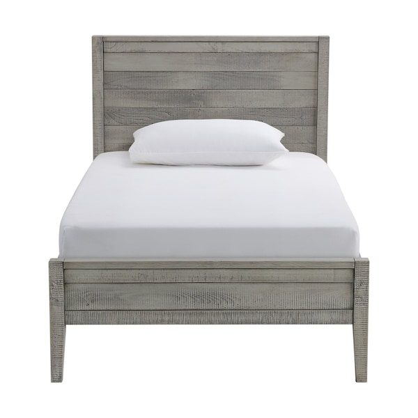Alaterre Furniture Windsor 3-Piece Set with Panel Twin Bed and 2 Nightstands, Gray - ANWI1132R4