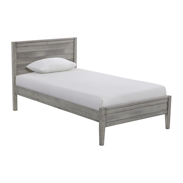 Alaterre Furniture Windsor 3-Piece Set with Panel Twin Bed and 2 Nightstands, Gray - ANWI1132R4