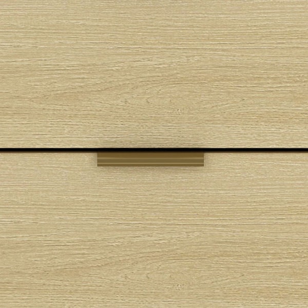 Manhattan Comfort Olivia 60in Double Dresser in Natural Oak and Gold - DR010-GNO