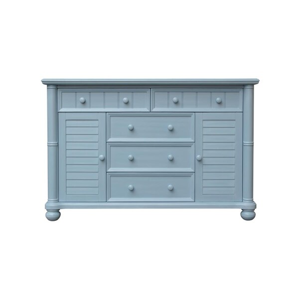 Sunset Trading 5 Drawers & 2 Cabinets Cool Breeze Bedroom Dresser - CF-1730-0156