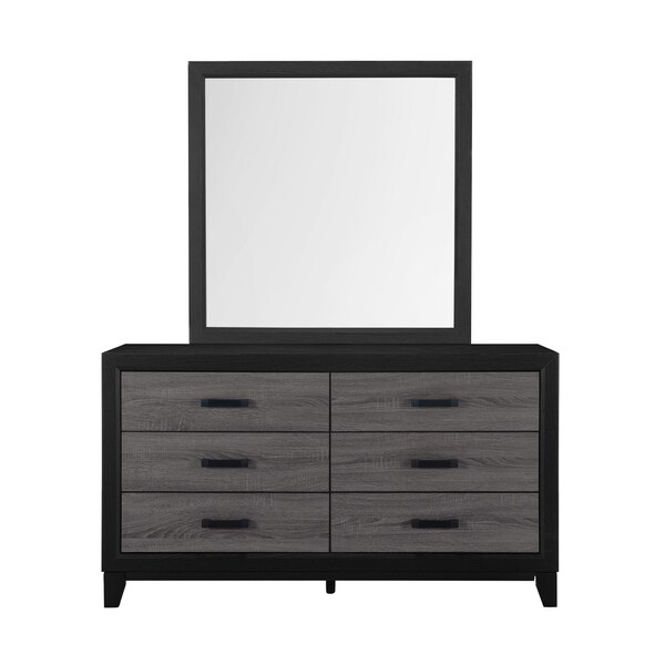 Global Furniture Usa Farmhouse Paper Lisbon Grey And Black Dresser - 2275
