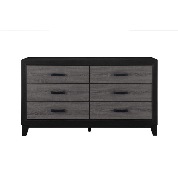 Global Furniture Usa Farmhouse Paper Lisbon Grey And Black Dresser - 2275