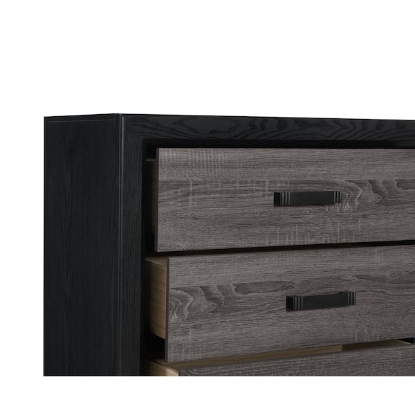 Global Furniture Usa Farmhouse Paper Lisbon Grey And Black Dresser - 2275
