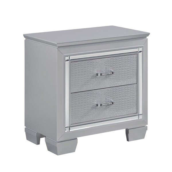 Homelegance Allura Night Stand, Silver Grey - 1916-4