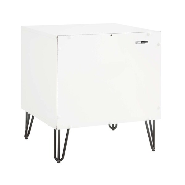 Manhattan Comfort DUMBO 2.0 Nightstand in White and Rustic Grey - NS002-WG