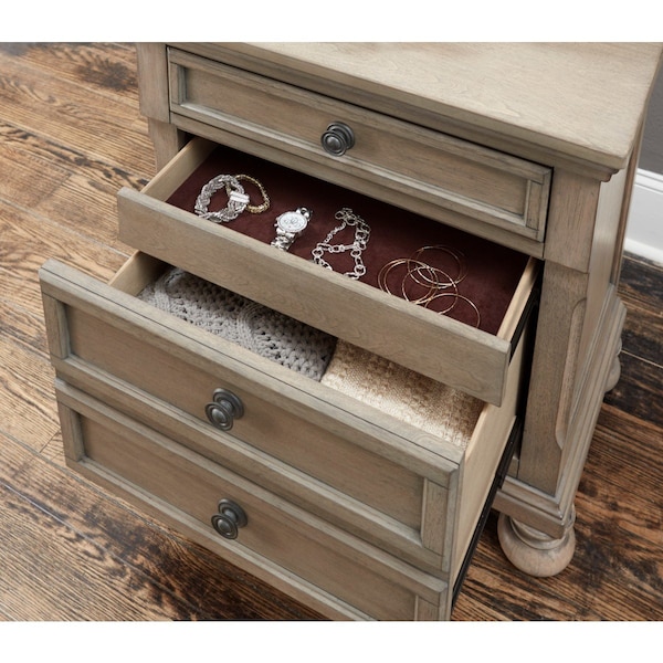 Homelegance Bethel Night Stand, Grey - 2259GY-4