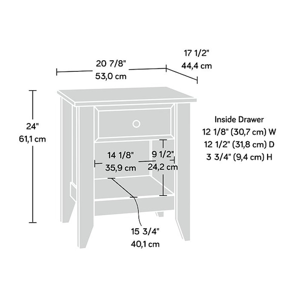 Sauder Shoal Creek Night Stand Ooa 3a - 410412