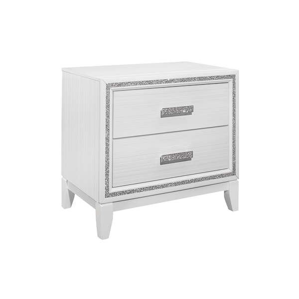 Global Furniture Usa Transitional Glam  Lily White Nightstand - 1263