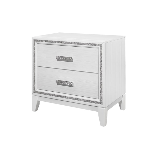 Global Furniture Usa Transitional Glam  Lily White Nightstand - 1263