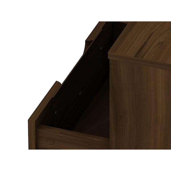 Manhattan Comfort Rockefeller Nightstand 1.0 in Brown (Set of 2) - 2-101GMC5