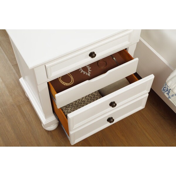 Homelegance Laurelin Night Stand, White - 1714W-4