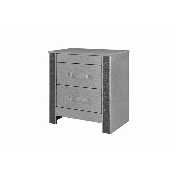 Global Furniture Usa Contemporary Logan Silver Nightstand - 6884