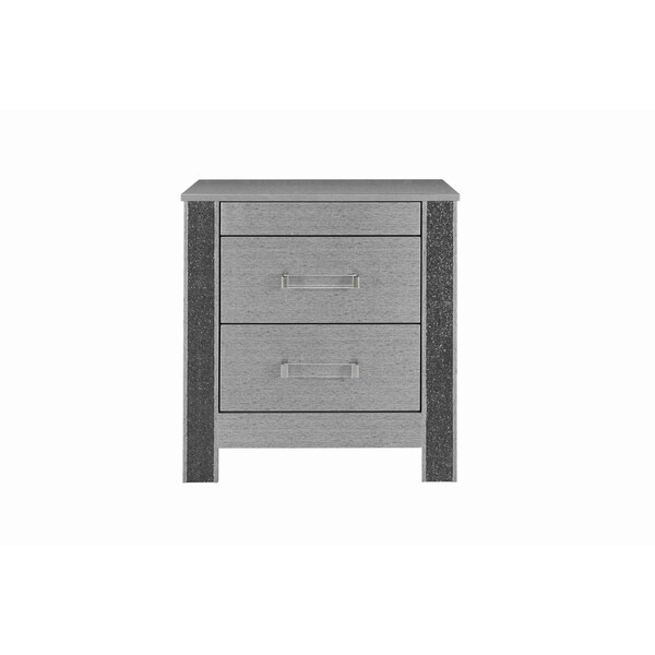 Global Furniture Usa Contemporary Logan Silver Nightstand - 6884
