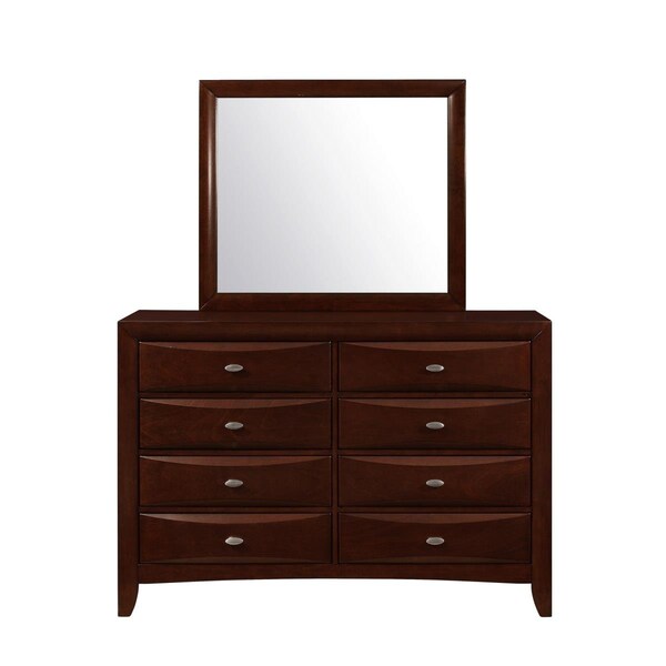 Homeroots New Merlot Dresser with 5 Chambared Drawer - 384021