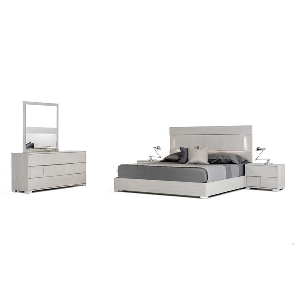 Homeroots Italian Modern Dresser - Grey - 282575