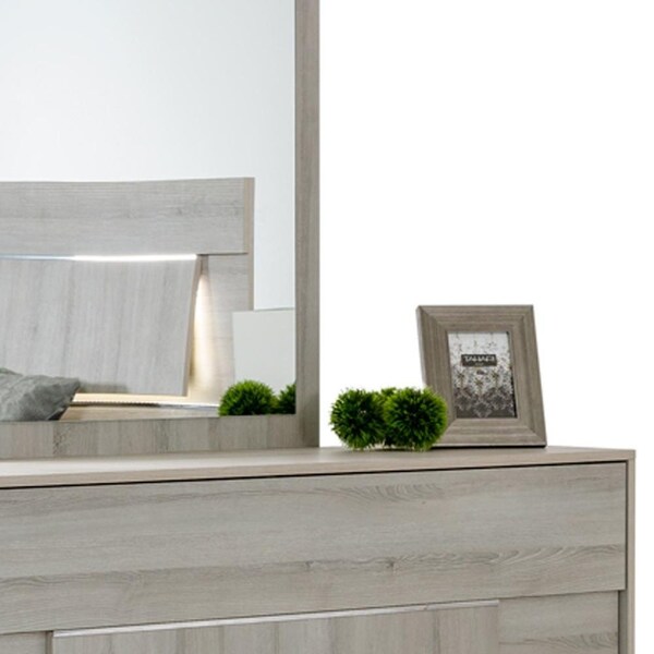 Homeroots Italian Modern Dresser - Grey - 282575