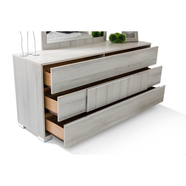 Homeroots Italian Modern Dresser - Grey - 282575