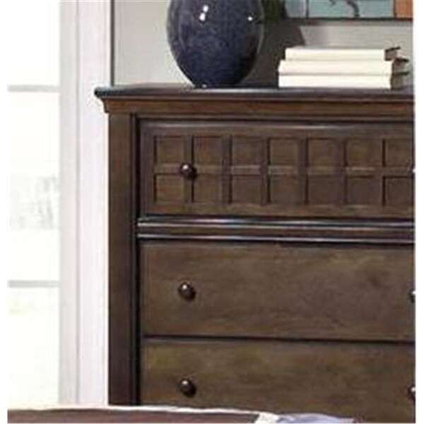 Progressive Furniture Casual Traditions Traditional Style Five Drawer Chest- Walnut - P107-14
