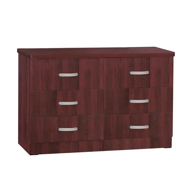 Better Home 31 x 48 x 16 in. DD & PAM 6 Drawer Engineered Wood Dresser, Mahogany - 616859965652