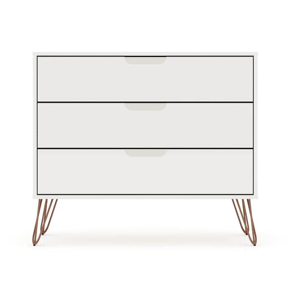 Manhattan Comfort Rockefeller Dresser in White (Set of 2) - 2-103GMC1