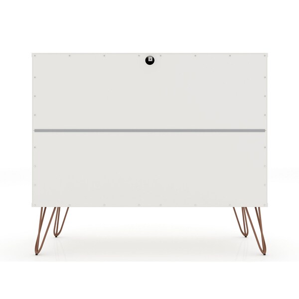 Manhattan Comfort Rockefeller Dresser in White (Set of 2) - 2-103GMC1