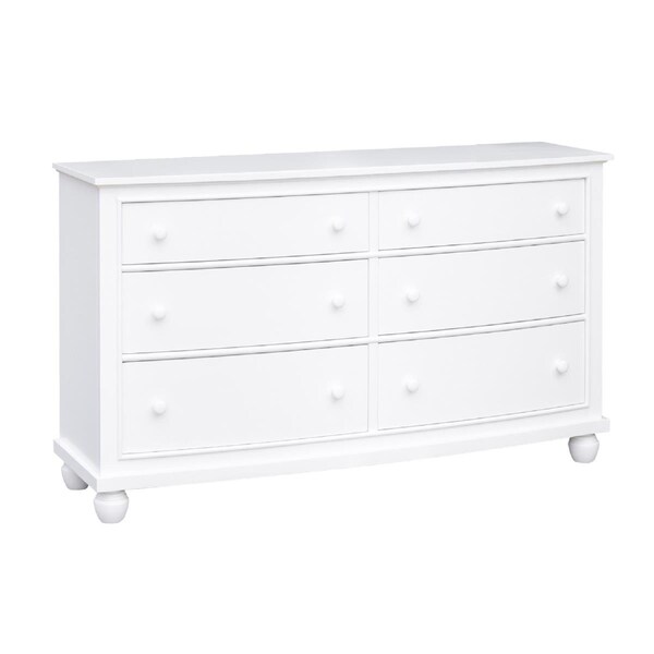 Fine-Line White Shutter Wood 6 Drawer Dresser - FI3207352