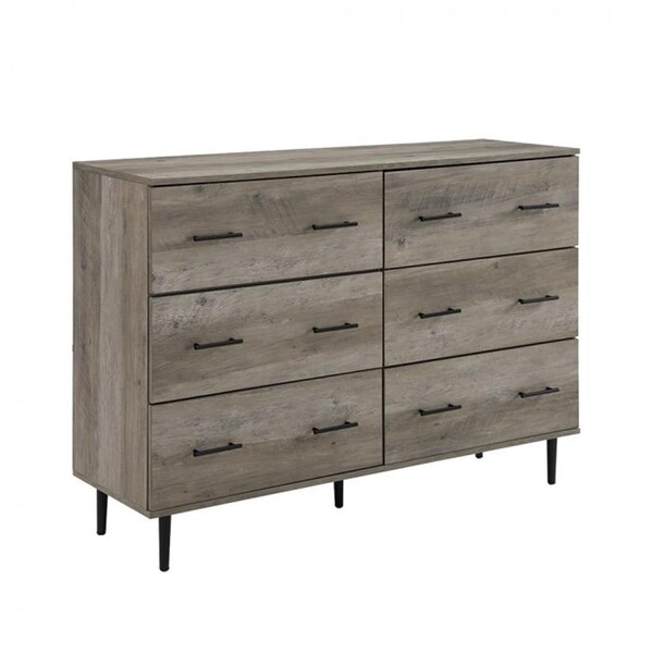 Walker Edison Furniture Modern Wood 6-Drawer Buffet - Grey Wash - BU52SV6DGW