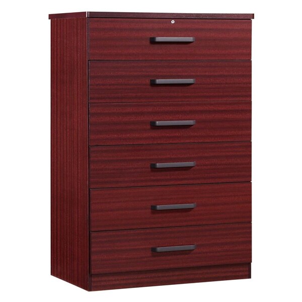 Better Home Liz Super Jumbo 6 Drawer Storage Chest Dresser, Mahogany - LD6-LIZ-MAH