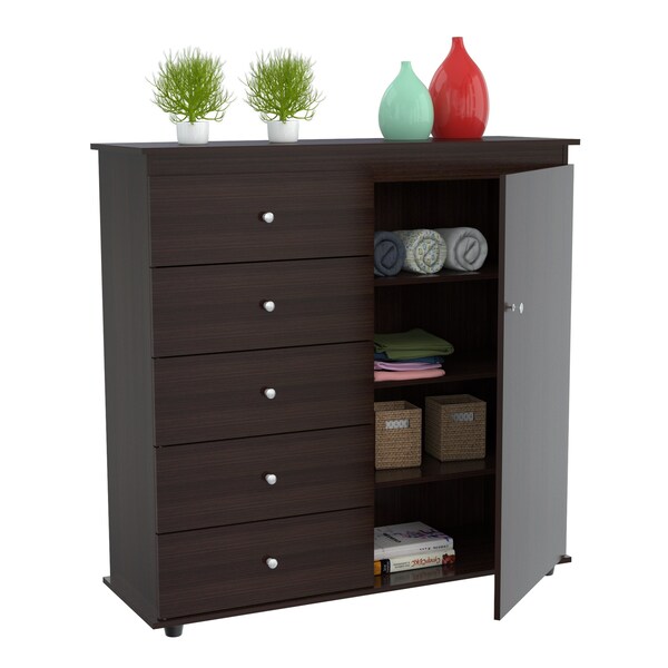 Inval Dresser Combo 47.3 in. W x 16 in. D x 47.3 in. H in Espresso - COM-4128